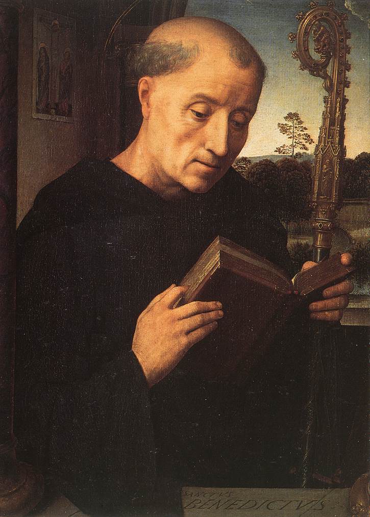 Benedict of Nursia from triptych by Hans Memling
